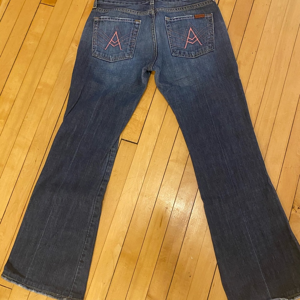 7 For All Mankind PETITE Pink A Pocket Jeans, 29